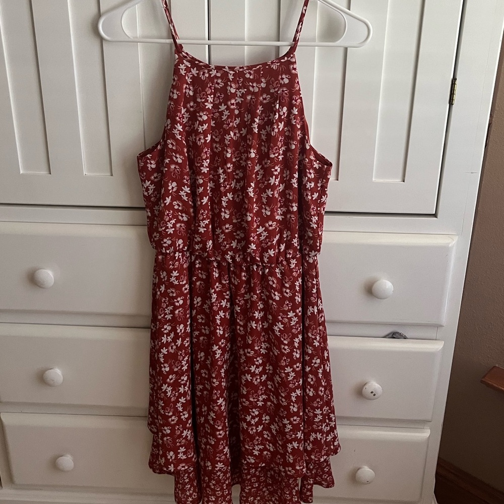 Spaghetti Strap Ruffle Dress